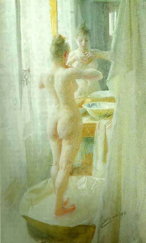 Anders Zorn le tub oil painting image
